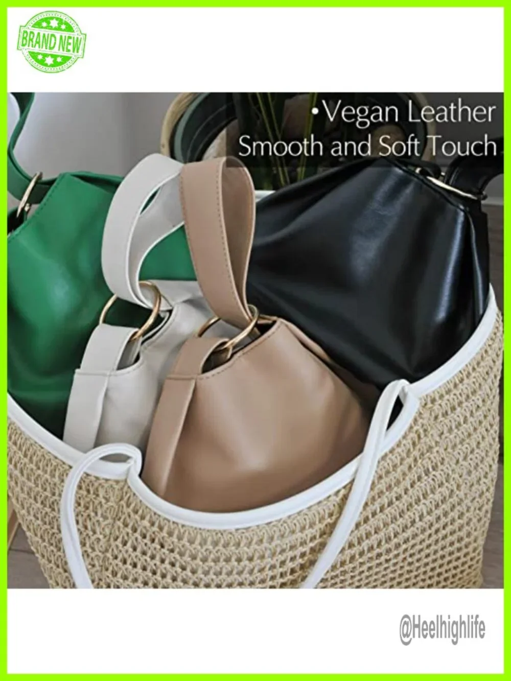 Soft Vegan Leather Hobo Top Handle Bag Small Tote Clutch Wristlet